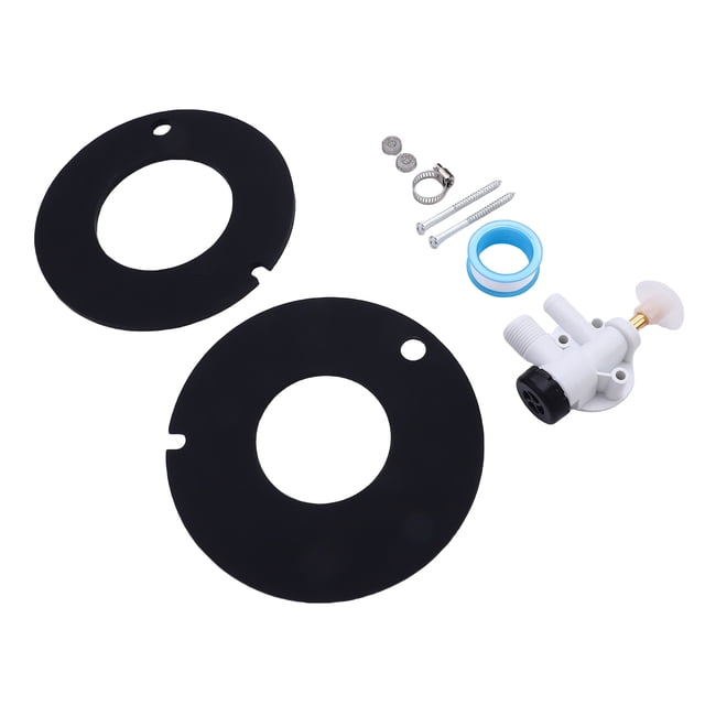 RV Toilet Flush Valve Replacement Kit, RV Water Valve Kit Seamless Fit 385314349 High Toughness for Camping Vehicle