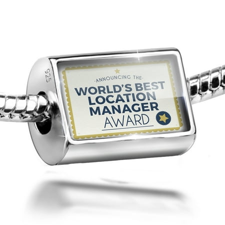 Neonblond Charm Worlds Best Location Manager Certificate Award 925 Sterling Silver (Best Scuba Locations In The World)