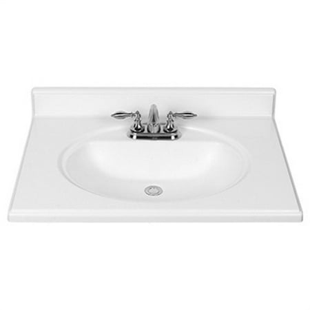 RSI Home Products Sales DP225-3CB 25 in. Premium Cultured Marble Vanity Top