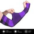 thumbnail image 3 of Goofa Purple Buffalo Plaid Pattern UV Sun Protection Arm Sleeves, UPF 50 Sports Cooling Arm Compression Sleeves for Men Women Teenager, 3 of 8