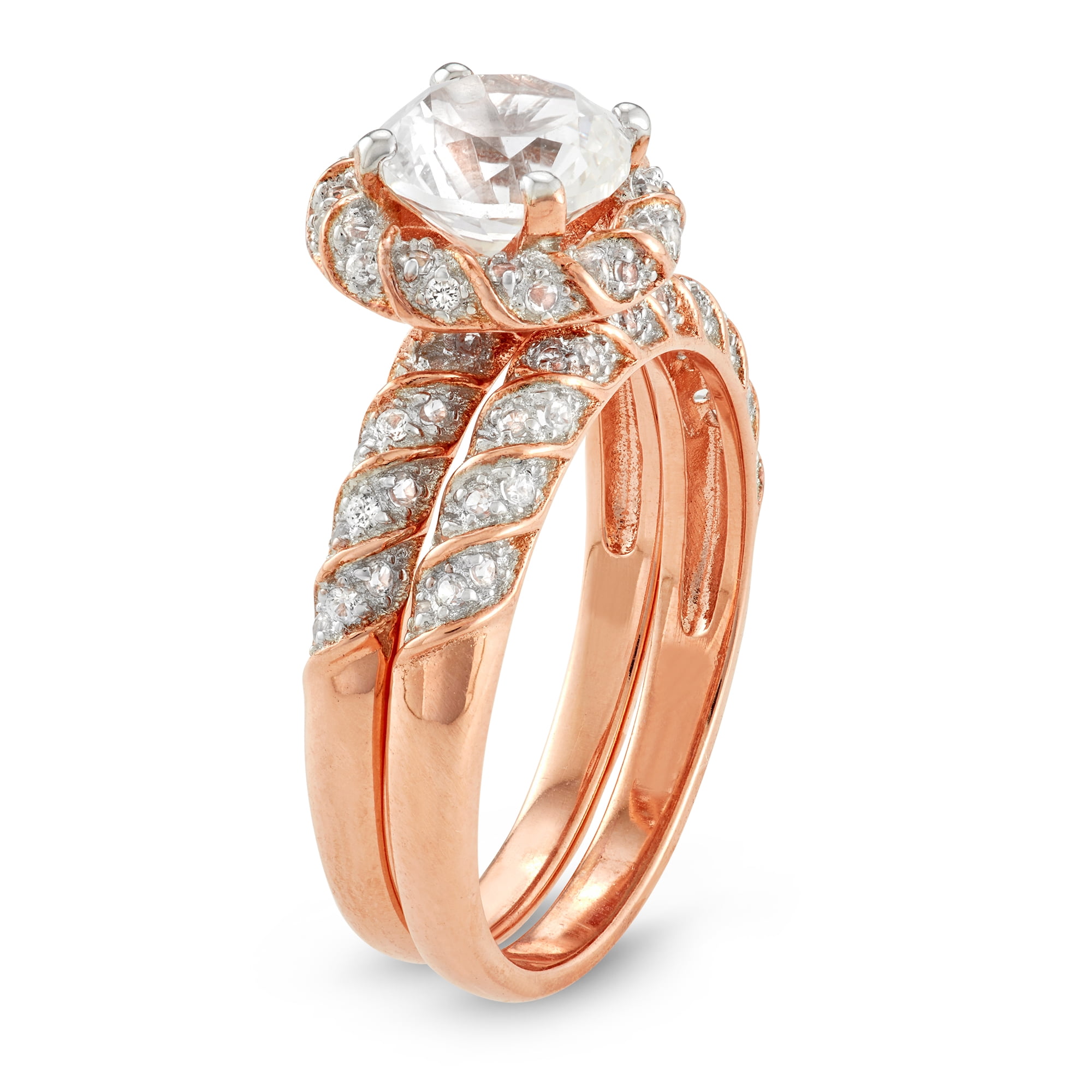 sterling silver created white sapphire ring