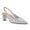 Silver Gray, variant on XYD Women Pointed Toe Rhinestone Slingback Pumps Buckled Strap Crystal Low Heels Elegant Party Bridal Sandals Size 7 Gold