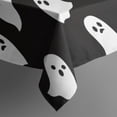 thumbnail image 5 of Black Halloween Ghosts Square Tablecloth,Waterproof Square Table Cover,Wipeable Spillproof Washable Table Cover for Home Kitchen Party Decor 60"x60"(152x152cm), 5 of 6