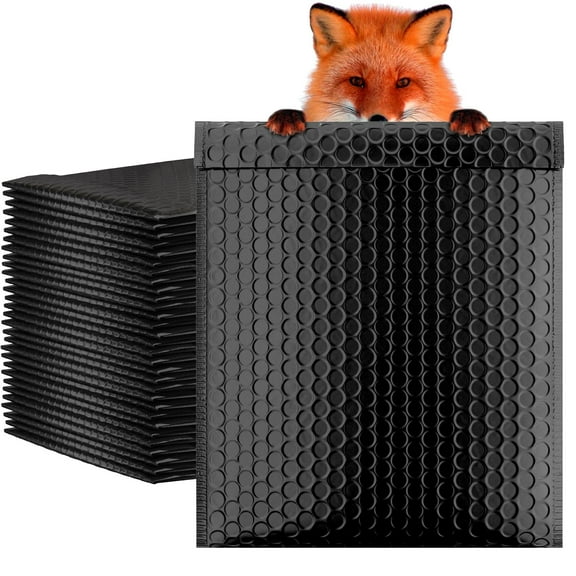 Matte Black Poly Bubble Mailers, Waterproof Self Seal Envelopes, 400 Count, 5 x 9 in