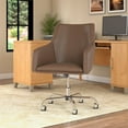 thumbnail image 2 of Bush Business Furniture Jamestown Mid Back Leather Box Chair in Saddle Tan, 2 of 7