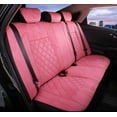 thumbnail image 3 of EKR Custom Fit Rogue Car Seat Covers for Nissan Rogue 2017 2018 2019 2020 S, SV, SL, Platinum- Full Set Leatherette(Black)/Suedette (Pink) Auto Seat Cover, 3 of 6