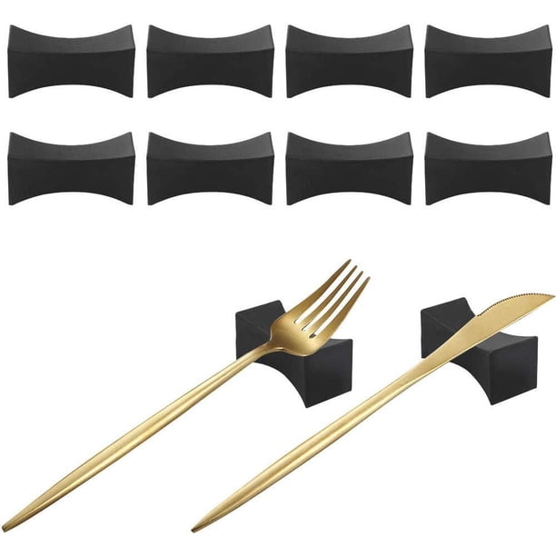 Elegante soporte para utensilios, polímero de fibra de vidrio con acabado mate, resistente y duradero para uso diario, resistente al desgaste y a la corrosión, 10 piezas para la decoración de su