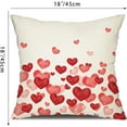 thumbnail image 6 of Valentine''s Day Pillow Covers 18x18 Inch Set of 2 Red Pink Love Hearts Valentine''s Day Cushion Case Decoration for Sofa Couch, 6 of 6