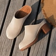 thumbnail image 5 of Women's Block Heels Clog Orthopedic Shoes Stylish Closed Toe Dressy Casual Slip On Sandal No Back Straps Mule Pumps Clogs, 5 of 5