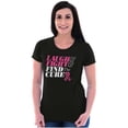 thumbnail image 4 of Laugh Fight Find Cure BCA Awareness Womens Fitted Plus Size Graphic Tee Brisco Brands 2X, 4 of 5