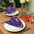 thumbnail image 3 of Dreamtimes Mardi Gras Cloth Napkins Set of 4, Oversized Washable Reusable Polyester Dinner Table Napkins for Family, Restaurant, Party Decor, 20"x 20", 3 of 7