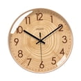 thumbnail image 4 of Reloj de pared silencioso de madera con rueda, anillos anuales y números arábigos, ideal para 355 cm, 4 of 9