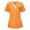 Orange, variant on Customer Customization Embroidered Women's Medical Scrub Top – Mock Wrap Design with Multiple Pockets Red