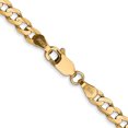 thumbnail image 4 of 14K Yellow Gold 3.8mm Open Concave Curb Chain (24 X 3.8) Made In South Africa lcr100-24, 4 of 5