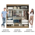 thumbnail image 4 of Ropero Closet Madesa Reno 3 Puertas Corredizas 2 con Espejos, 4 of 10