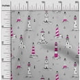 thumbnail image 2 of oneOone Cotton Flex Light Gray Fabric Light House Sewing Fabric By The Yard Printed Diy Clothing Sewing Supplies 40 Inch Wide, 2 of 6