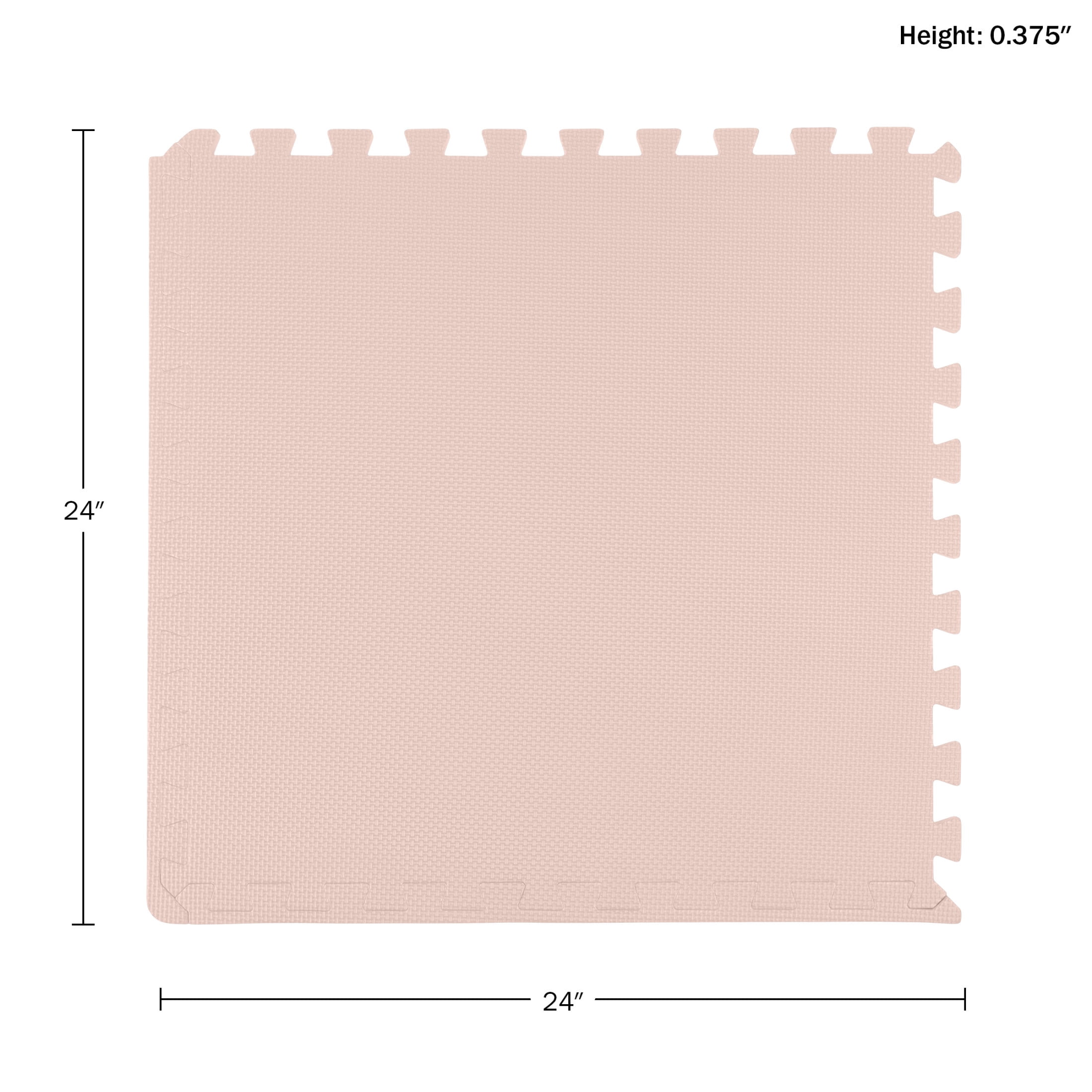 Stalwart 24sqft Foam Floor Tiles - Soft Nontoxic Baby Play Mat, Pink