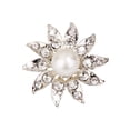 thumbnail image 1 of de Imitación de Cristal Girasol Broche de Perlas de Novia de La Boda Zulema broche nupcial, 1 of 6