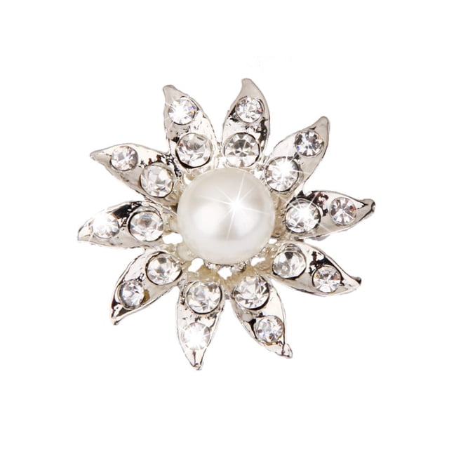 de Imitación de Cristal Girasol Broche de Perlas de Novia de La Boda Zulema broche nupcial
