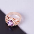 thumbnail image 2 of Samriddhi Creations Sterling Silver Pave Natural Amethyst Ring, Rose Gold Plated Rings, Promise Ring, Gift For Women, 2 of 4