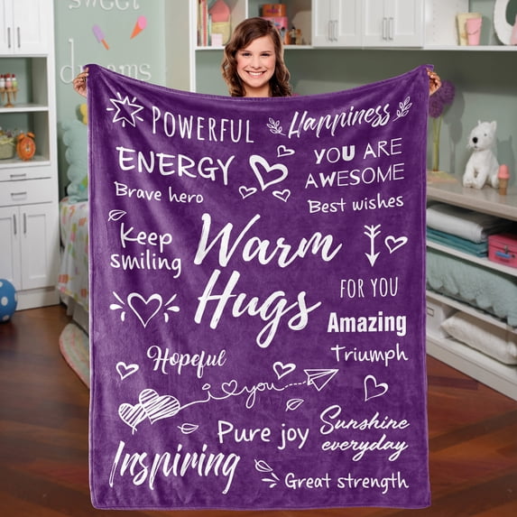 AMZLAL Inspiration Blanket Gifts For Women Men Birthday Gifts You Are Awesome Blanket Gift 50*60