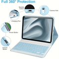 thumbnail image 2 of iPad Keyboard Case for 9th 10th 11th Gen, Air 4/5/M2 & Pro 11 1st-4th Gen, Magnetic Detachable Wireless Keyboard with Pencil Holder for 10.2 10.9 11 inch, 2 of 9