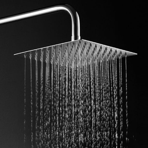 Cabezal de ducha de acero inoxidable en el baño, rociador en la parte superior del cabezal de la ducha, bañera grande, cabezal de ducha presurizado