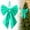 Aqua green, variant on Christmas Tree Top Decoration With A Large Bow Suitable For Decoration Birthday Christmas Room Wedding And Themed Room Decoration Etc Red ribbon bow décor Indoor outdoor bow ornament
