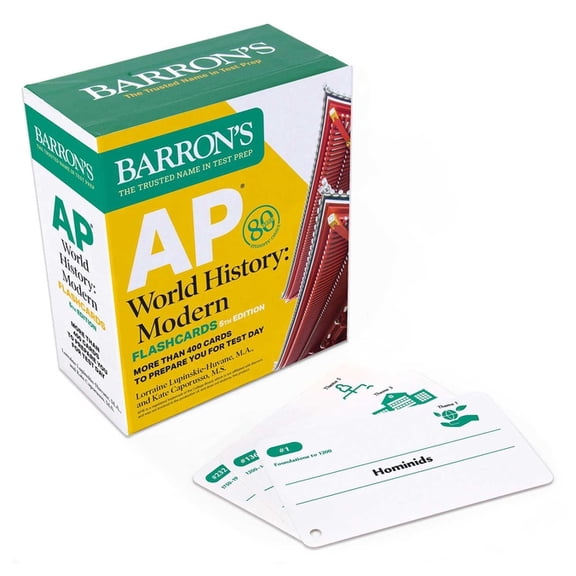 Barron's AP Prep: AP World History Modern, Fifth Edition: Flashcards: Up-To-Date Review   Sorting Ring for Custom Study (Other)