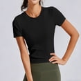 thumbnail image 5 of UAMVSH Crop Workout Tops for Women Short Sleeve Crewneck T Shirts Breathable Casual Slim Fit Gym Yoga Athletic Tee Summer Clothes, 5 of 6