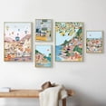 thumbnail image 3 of Póster de arte de pared de Turismo de ciudad famosa moderno, pintura de lienzo de paisaje de Turquía, Italia y Portugal, decoración del hogar para sala de estar, 3 of 4