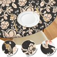 thumbnail image 4 of Pioneer Flower Floral Print Pattern Round Fitted Tablecloth with Elastic Edge,Dining Table Cover Waterproof,Outdoor Round Tablecloth for Camping,Dining,Indoor and Outdoor, 4 of 7