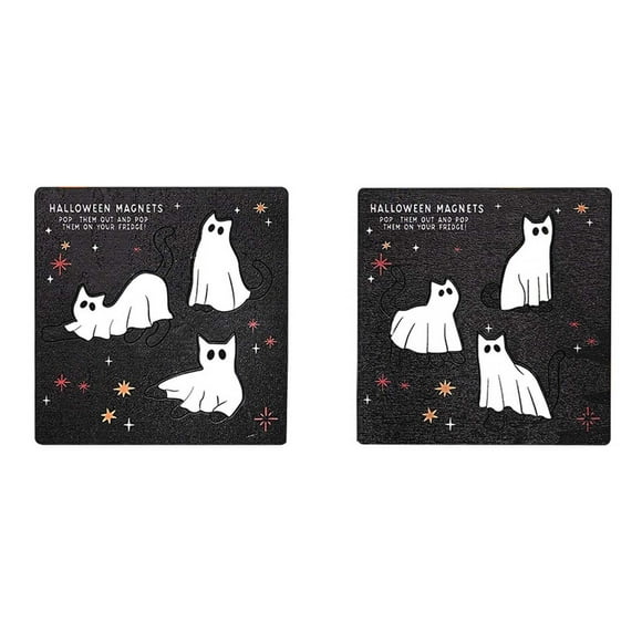 Autocollants Squelettes de Sorcière pour Réfrigérateur Halloween Ensemble Décoratif pour Maison Cuisine Fête 6 Pcs