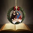 thumbnail image 3 of Colgante acrílico de doble cara La Vida Bella para espejo retrovisor coche decoración árbol de Navidad 8*8cm 3mm, 3 of 4