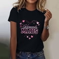 thumbnail image 4 of Graphic Tees for Women Carnival Graphic Print Short Sleeve T Shirt for Everyday Comfort and Versatile Style in Women's Tops Black L, 4 of 5