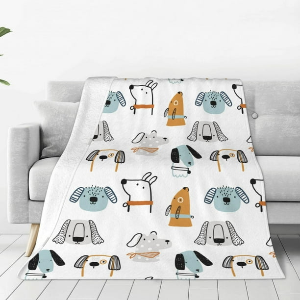 Balery Puppy Manta de Felpa Suave y Acogedora – Cobija de Franela Aterciopelada para Cama, Lavable y Cálida para Sofá, Mascotas, Transpirable-80"x60"