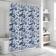 thumbnail image 6 of Blue Mushrooms Shower Curtain, Waterproof Shower Curtains for Bathroom, Retro Thanksgiving Country Plants Washable Fabric Bathtub Curtain Set Bath Decor with 12 Hooks Standard 72"x72", 6 of 8