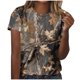 thumbnail image 2 of Fiudx Ropa de Mujer Blusas con Cuello Redondo y Manga Corta Estampadas para Mujer, 2 of 5