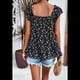 thumbnail image 4 of Blusas Tipo Túnica de Verano para Mujer, Blusas Informales Elegantes, Holgadas, de Corta. Negro S, 4 of 10
