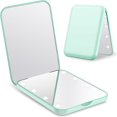 thumbnail image 1 of HLONK Compact Mirror with Light and Magnification 1X/3X  Portable LED Travel Makeup Mirror Mini Foldable Magnetic Closing Pocket Mirror Handheld Compact Purse Mirror for  Girls  Green, 1 of 7