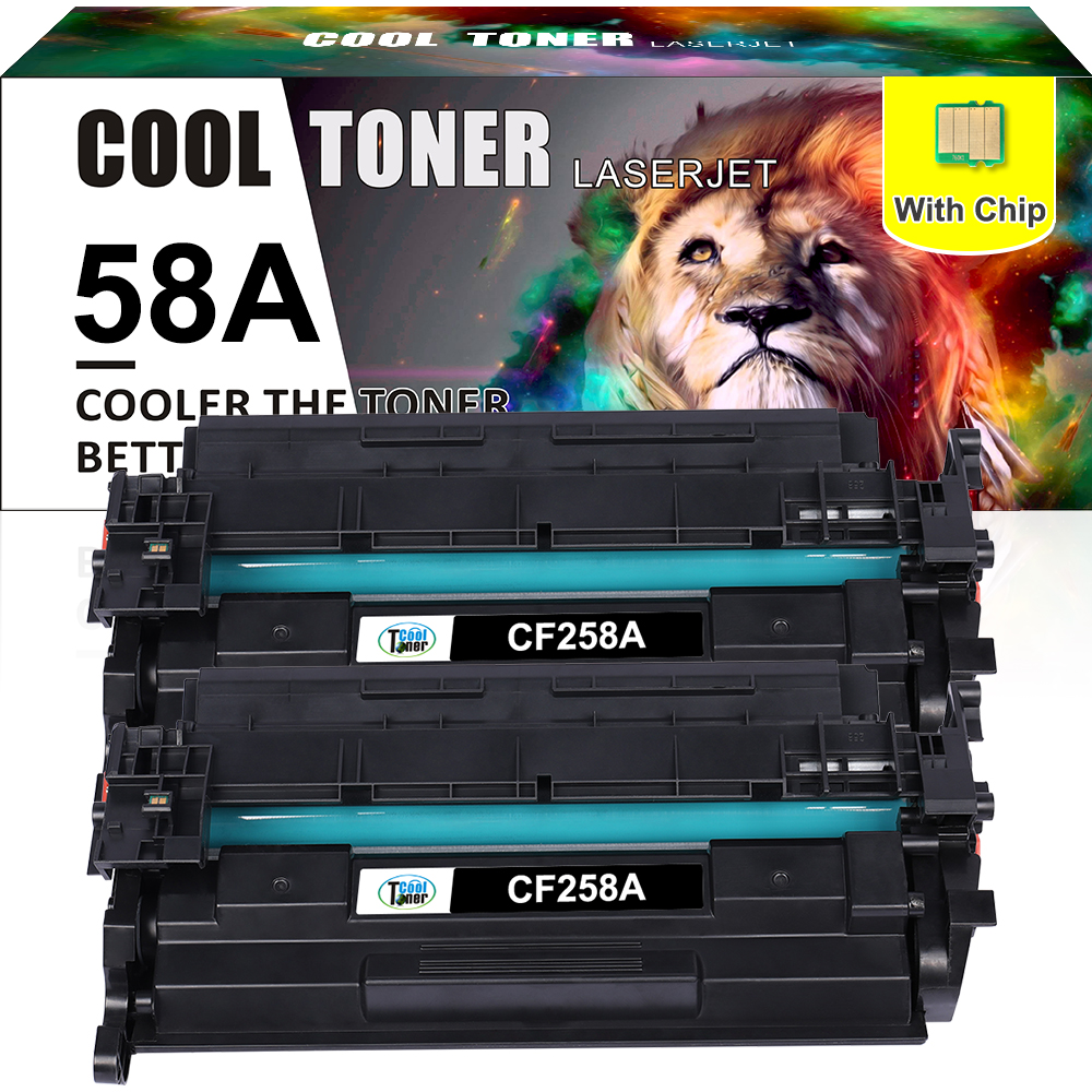 Cool Toner With Chip 2Pack Compatible Toner for HP 58A CF258A for HP