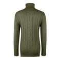 thumbnail image 6 of Women's Fashionable Solid Color High Neck Long Sleeved Sweater Pullover Sweater Top for Fall Winter Comfortable Everyday Fashion,Army Green,L, 6 of 7