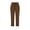 Brown, variant on Women's Navy Linen Capri Pants with Side Pockets, Drawstring Elastic Waist Casual Cropped Pants, Size L