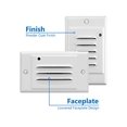 thumbnail image 2 of NICOR Éclairage STP-10-120-VHWH-PC LED Step Light avec Capteur Photocellule - Plaque Frontale Horizontale et Verticale Blanche, 2 of 6