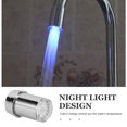 thumbnail image 4 of Miangastore 1PC LED Luminous Faucet Night Light Small Faucet Hydraulic Electrogenerating Water Tap Temperature Changing Color Tap Household Kitchen Faucet for Home Use (Silver), 4 of 9