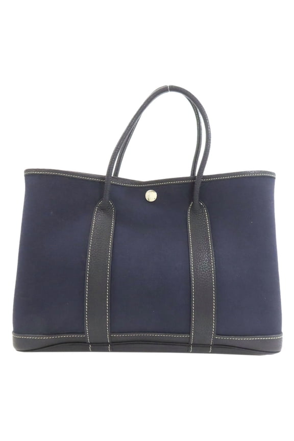 Pre-Owned Hermes Garden Party TPM Silver Hardware World Festival Limited Edition Tote Bag Toile...
