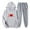 Gray lounge sets, variant on Womens Hoodies Sets Usmixi Hooded Sweatsuit Sets for Women Plus Size Classic ECG Print Sweatshirt and Drawstring Jogger Sweatpant Lounge Set Pocket Tracksuit Set