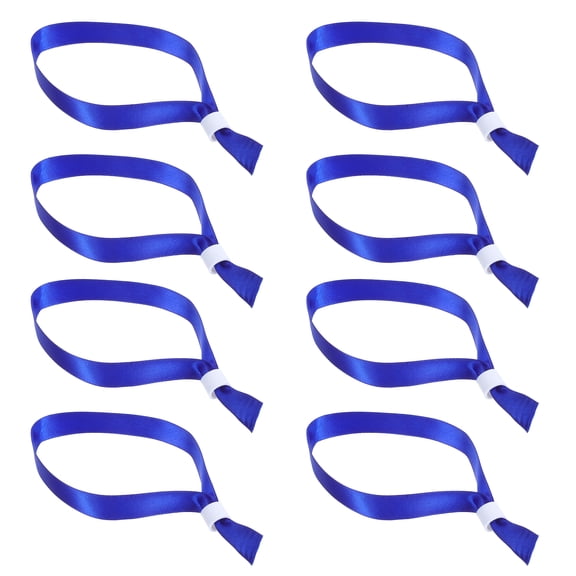 PENIKOKO 20Pcs Blue Cloth Wristbands for Events Quick Identification Polyester Wristband Bracelets for Festival Use