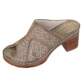 thumbnail image 5 of Dakaela Womens Summer Heeled Sandals Chunky Heel Wedge Fish Mouth Dressy Pumps Slip on Mules Clogs Business Work Walking Shoes Coffee Size 8, 5 of 6