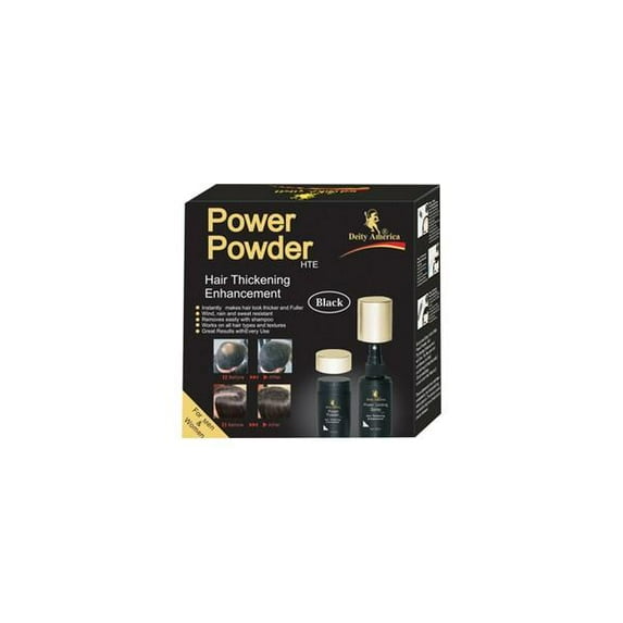 Deity Of Hair Power Powder Hair Thickening Black,Pack of 6